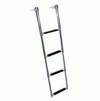TELESCOPIC BOARDING LADDERS FOR PLATFORMS - BLACK STEPS - width: 30cm - 4 STEPS - SM3005 - SMR